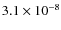$ 3.1\times10^{-8}$