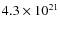 $4.3\times10^{21}$