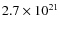 $2.7\times10^{21}$