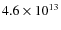 $4.6 \times10^{13}$