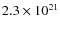$2.3\times10^{21}$