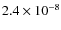 $2.4\times10^{-8}$