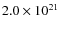 $2.0\times10^{21}$