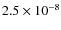 $2.5\times10^{-8}$