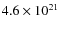 $4.6\times10^{21}$