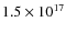 $1.5\times10^{17}$