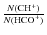 $\frac{N({\rm CH}^{+})}{N({\rm HCO}^{+})}$