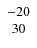 $\left. \begin{array}{c c c} -20 \\ 30 \end{array} \right. $