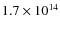 $1.7 \times 10^{14}$