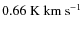 $0.66~{\rm K}~{\rm km}~{\rm s}^{-1}$