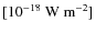 $[10^{-18}~{\rm W}~{\rm m}^{-2}]$
