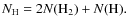 $N_{\rm H}=2N({\rm H}_2)+N({\rm H}).$