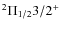 $^{2}\Pi_{1/2}3/2^{+}$