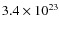 $3.4 \times 10^{23}$