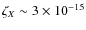 $\zeta_{X} \sim 3 \times 10^{-15}$