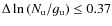 $\Delta \ln{(N_{\rm u}/g_{\rm u})}\leq0.37$