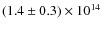 $(1.4\pm0.3)\times 10^{14}$
