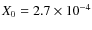 $X_{0} = 2.7\times 10^{-4}$