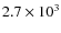 $2.7\times10^3$