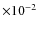 $\times 10^{-2}$