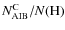 $N^{\rm C}_{\rm AIB}/N({\rm H})$