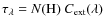 $\tau_{\lambda} = N({\rm H})~C_{\rm ext}
(\lambda)$
