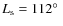 $L_{\rm s} =
112\hbox{$^\circ$ }$