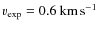 $v_{\rm exp} = 0.6\ \mbox{km\thinspace s$^{-1}$ }$