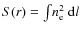 $S(r) = \int \! n_{\rm e}^{2} ~ {\rm d}l$