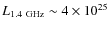 $L_{1.4~{\rm GHz}} \sim 4 \times 10^{25}$