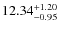$\rm 12.34^{+1.20}_{-0.95}$