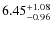 $\rm 6.45^{+1.08}_{-0.96}$