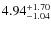 $\rm 4.94^{+1.70}_{-1.04}$