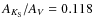 $A_{K_{\rm S}}/A_V=0.118$