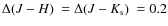 $\Delta\mbox{$(J-H)$ }=\Delta\mbox{$(J-K_{\rm s})$ }=0.2$