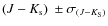 $\mbox{$(J-K_{\rm s})$ }\pm\sigma_{(J-K_{\rm S})}$