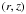 $\left(r, z\right)$