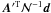 $\vec A'^{\mathrm T}\mathcal N^{-1}\vec d$