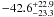 $-42.6^{+22.9}_{-23.3}$