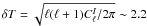 $\delta T= \sqrt{\ell (\ell+1) C^I_\ell / 2\pi} \sim 2.2$