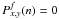Mathematical equation: \appendix \setcounter{section}{1} $P^f_{x,y}(n) = 0$