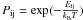 Mathematical equation: $P_{\rm ij}=\exp({-\frac{E_{\rm ij}}{k_{\rm B} T}})$