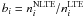 $ b_i = n^{\rm{NLTE}}_i/n^{\rm{LTE}}_i $