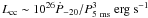 $L_{\rm cc}\sim 10^{26} \dot P_{-20}/P^3_{5~\rm{ms}}~\mathrm{erg~s}^{-1}$