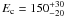 $E_{\rm c}=150^{+30}_{-20}$