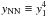 $y_{\rm NN}\equiv y^4_1$