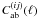$C^{(ij)}_{\rm ab}(\ell)$