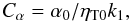 \begin{equation} C_\alpha=\alpha_0/\etaTz k_1, \end{equation}