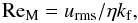 \begin{equation} \Rm=\urms/\eta\kf, \end{equation}