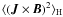 $\bra{\left(\JJ\times\BB\right)^2}_{\rm H}$
